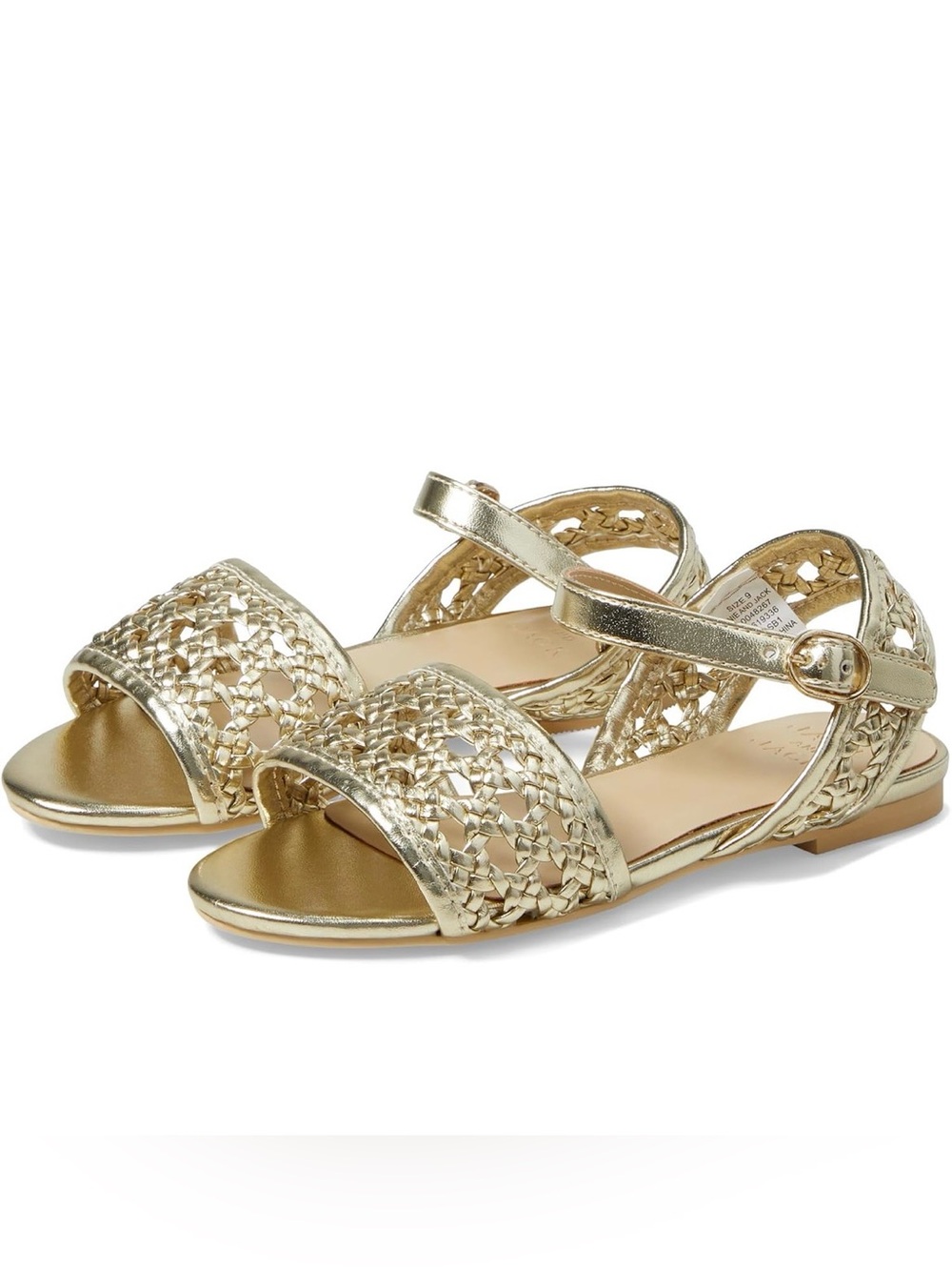 Janie & Jack Metallic Woven Sandal Gold Size 5K